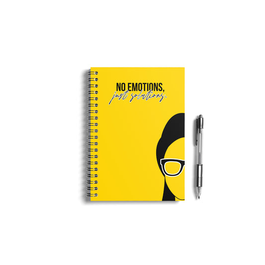 No Emotions, Just Solutions Notebook