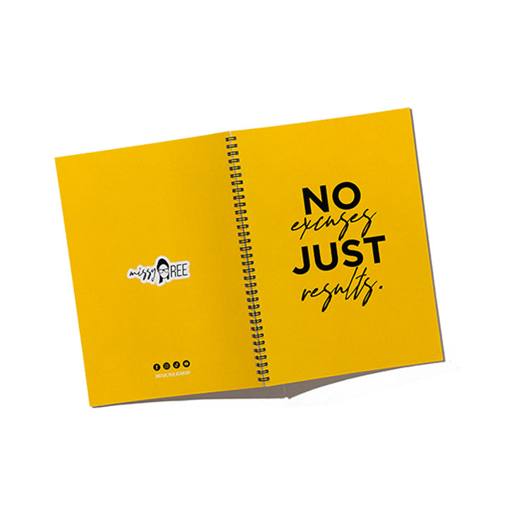 No Excuses Just Results Spiral Notebook