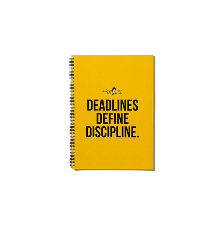 Deadlines Define Discipline Spiral Notebook