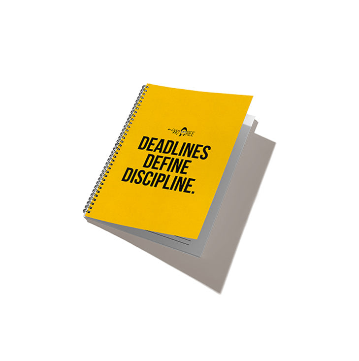 Deadlines Define Discipline Spiral Notebook